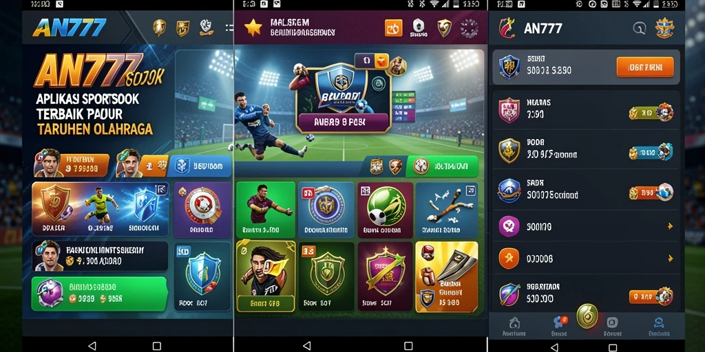 Tampilan menarik dari gameplay aplikasi Sportsbook AN777.