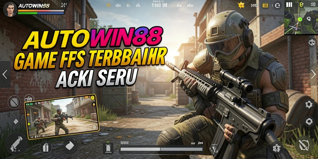 Tangkapan layar utama AUTOWIN88 menunjukkan aksi seru dalam permainan FPS.