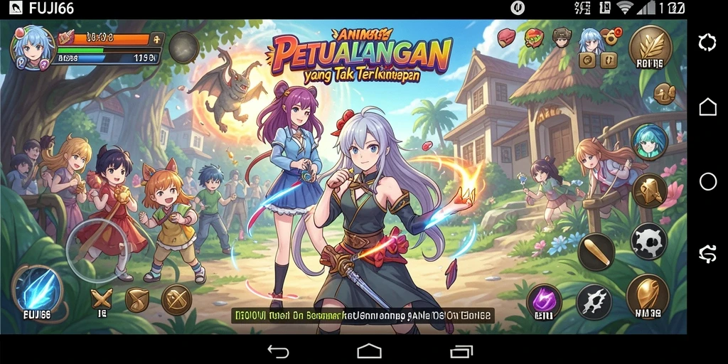 Tampilan gameplay FUJI66 yang penuh warna.