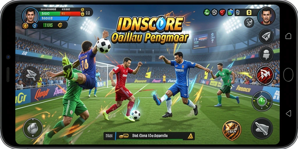 Tampilan gameplay seru dari IDNSCORE dalam olahraga.