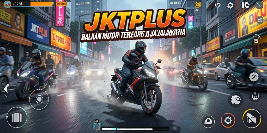 Tampilkan aksi balap motor yang seru di JKTPLUS.