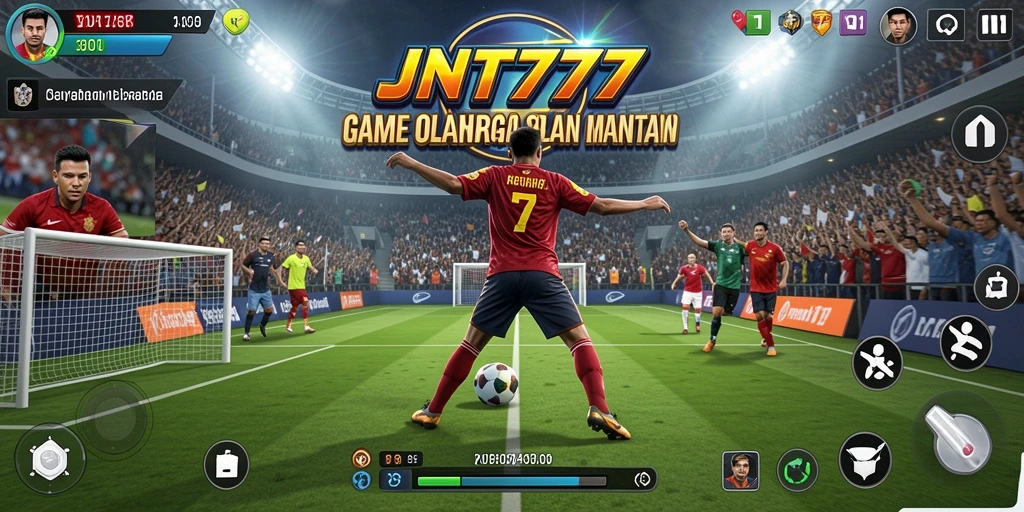 Screenshot JNT777 menampilkan aksi seru dalam permainan olahraga.