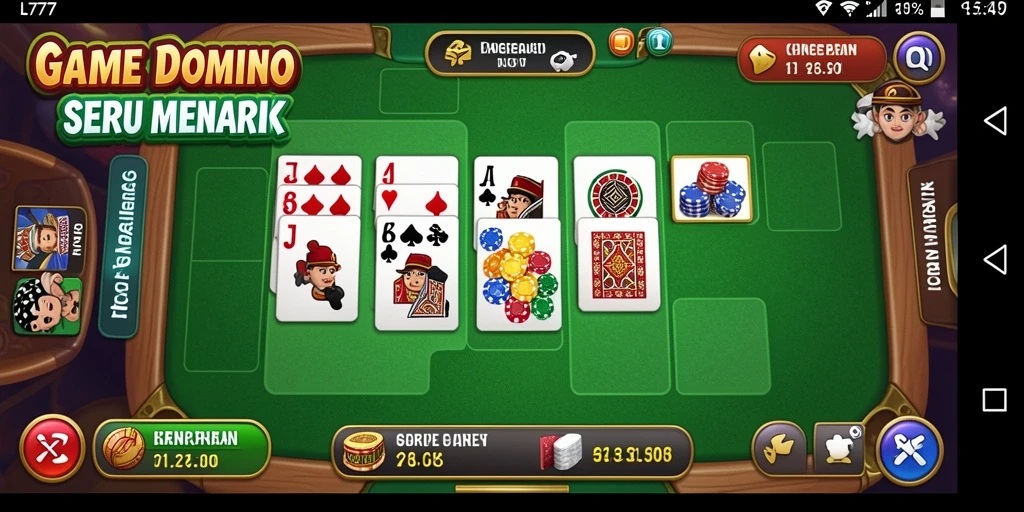 Tampilan gameplay domino yang menarik dalam L777.
