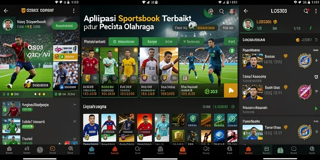 Screenshot gameplay LOS303 yang menunjukkan fitur taruhan olahraga.