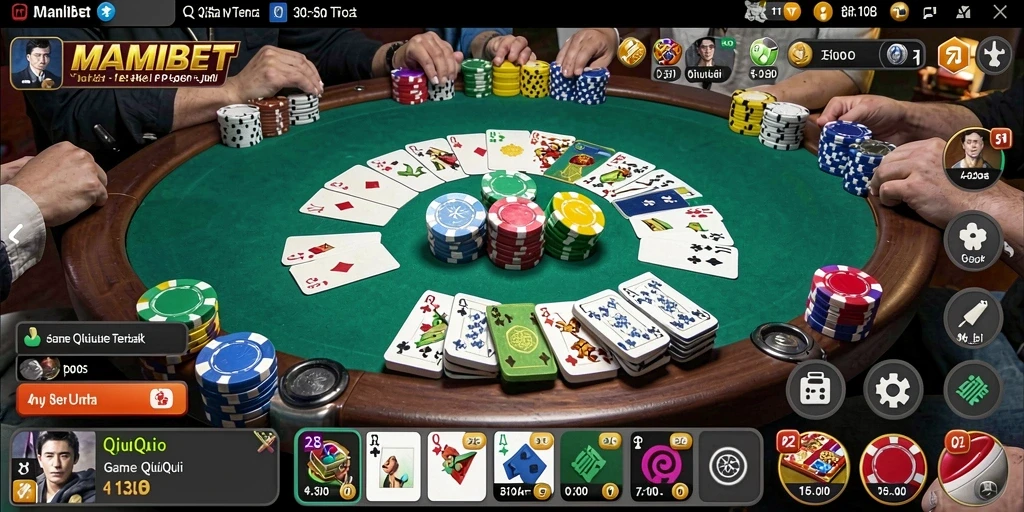 Screenshot MAMIBET menampilkan gameplay QiuQiu yang seru dan interaktif.