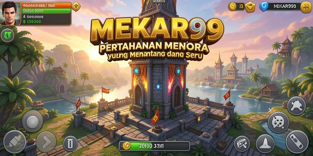 Gameplay seru dengan strategi menara yang menantang di MEKAR99.