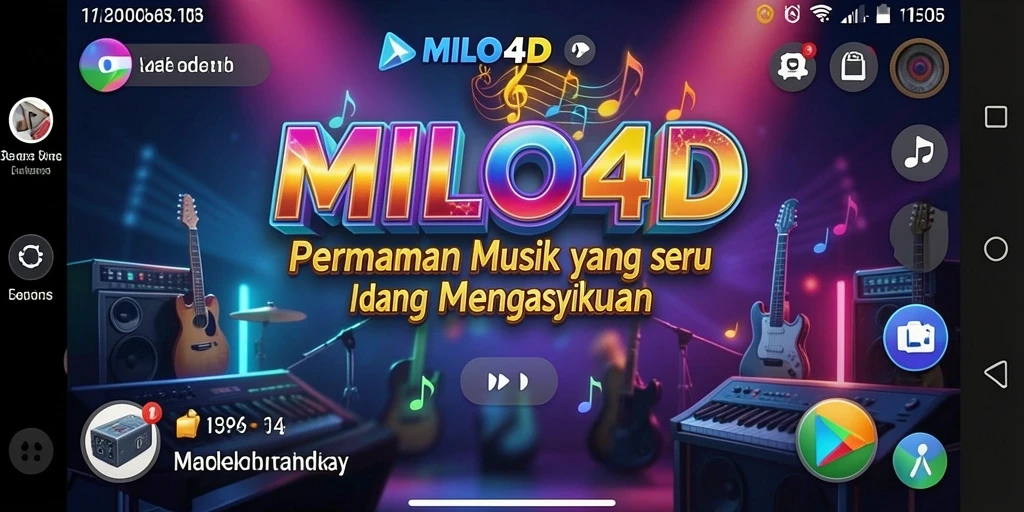 Tampilan gameplay menarik dari MILO4D yang mengusung konsep musik.