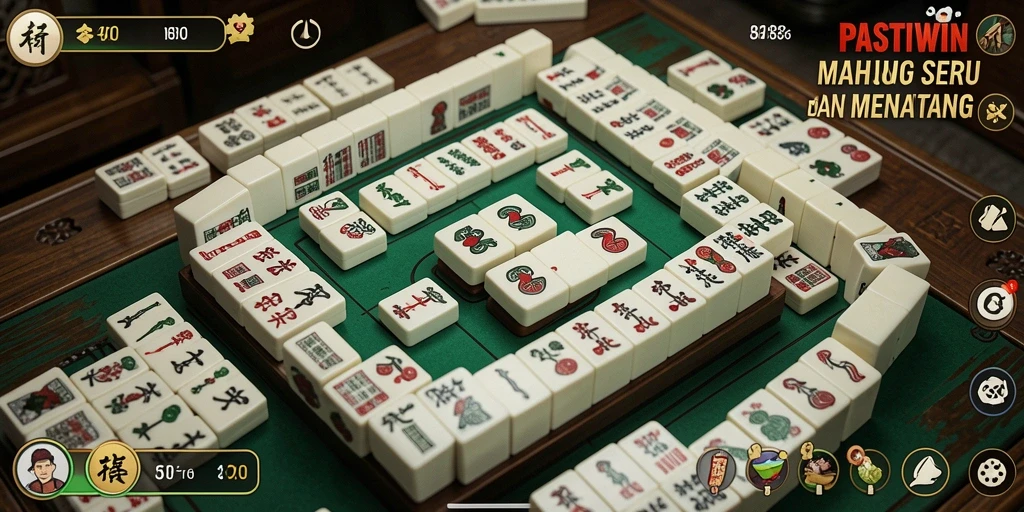 Tampilan gameplay menarik dari PASTIWIN dengan fitur Mahjong.