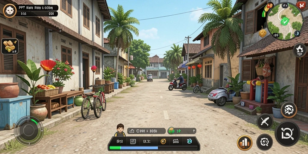 Tampilan gameplay PP7 yang menakjubkan dalam simulasi kehidupan.