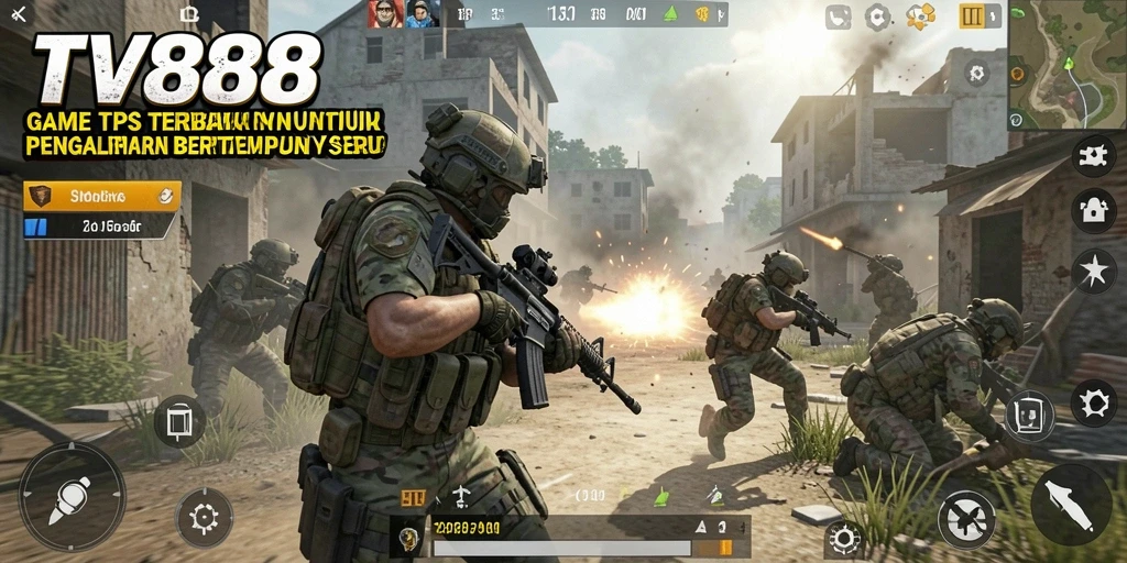 Tampilan gameplay yang intens dan mendebarkan dari TV888.