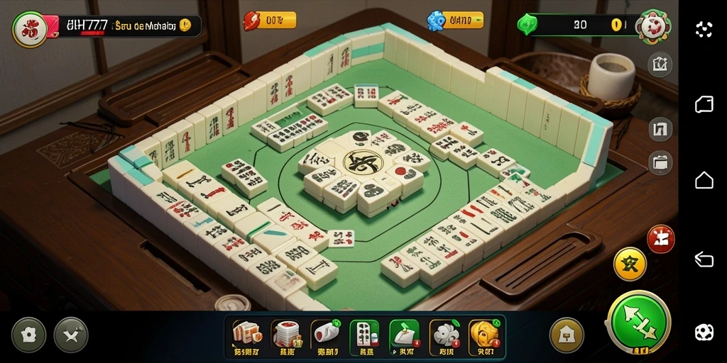 Gameplay menarik UH77 dengan elemen Mahjong yang memikat.